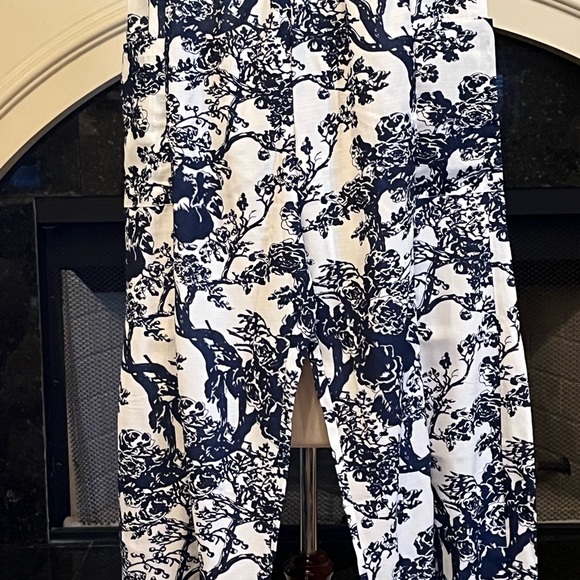 Navy and white wide leg pants - Picture 8 of 9